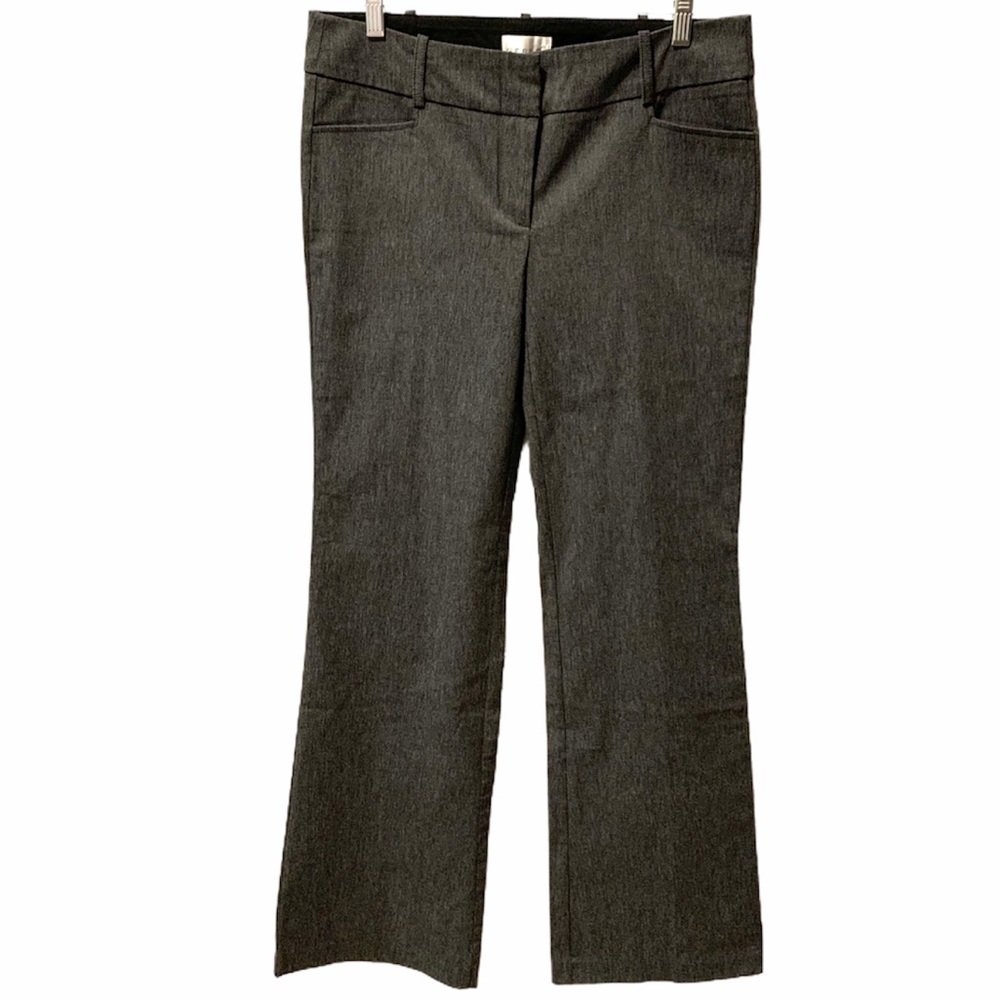 Geric New York Heathered Black/Gray Dress Slacks Pant Work Wide leg Large Cotton